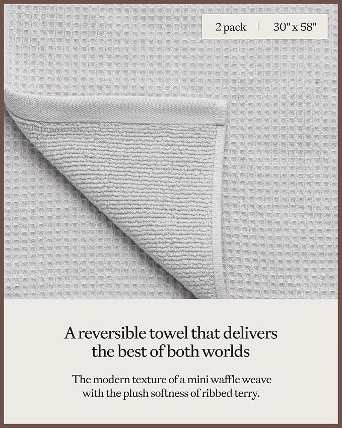 Cozy Earth Waffle Bath Towels - Image 3