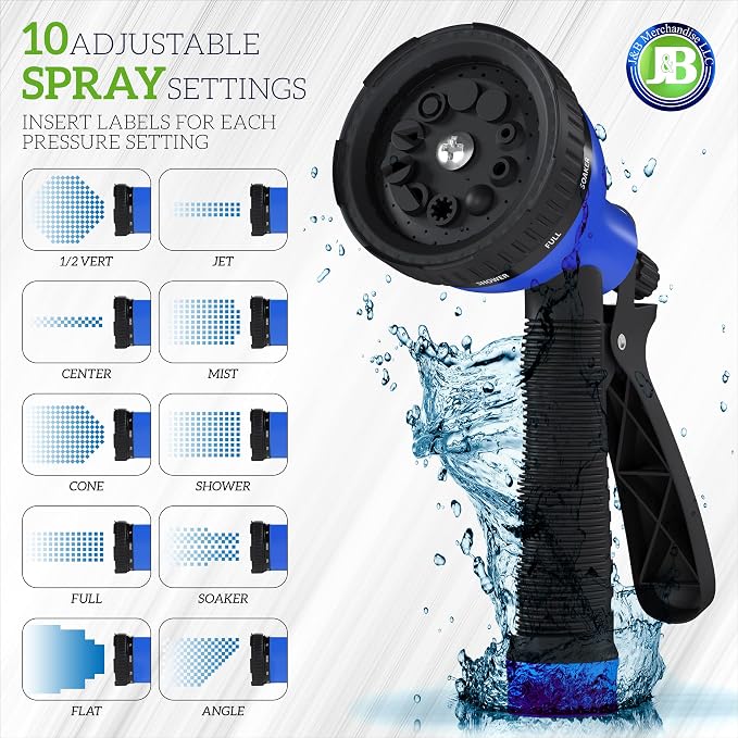 J&B XpandaHose 100ft Expandable Garden Hose – Ultra-Strong 3750D, 4-Layer Latex - Image 4