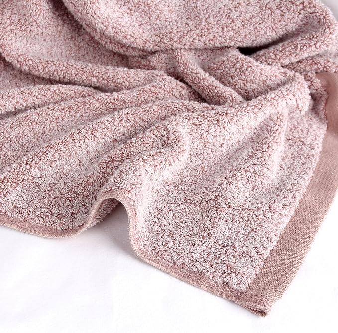 Diamond Jacquard Bath Sheet 6 PC Set Rose -2 Bath Sheet, 2 Hand Towel, 2 Wash - Image 4