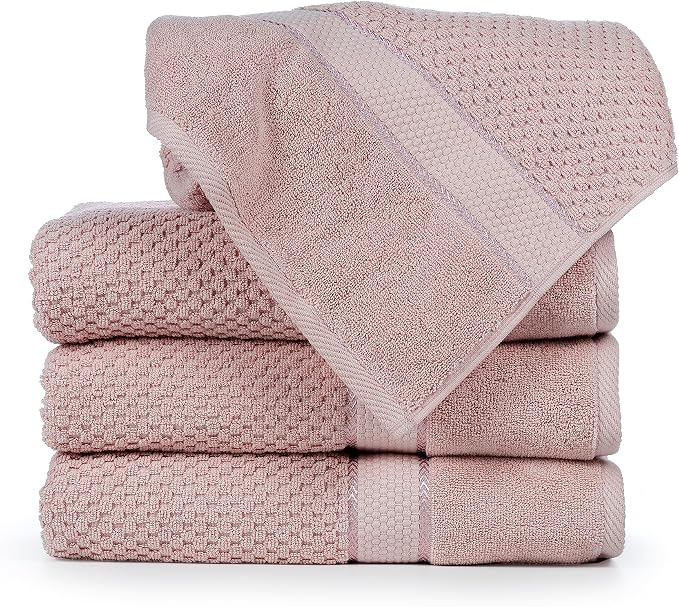 Ample Decor 100% Cotton Soft Pink Bath Towel - Image 6