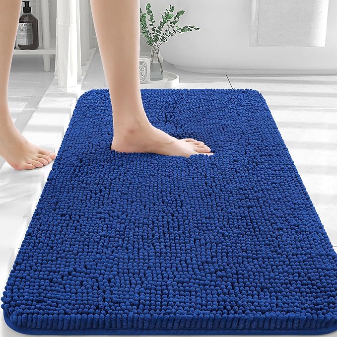 OLANLY Bathroom Rugs 36x24, Extra Soft Absorbent Chenille Bath Rugs, Rubber by OLANLY