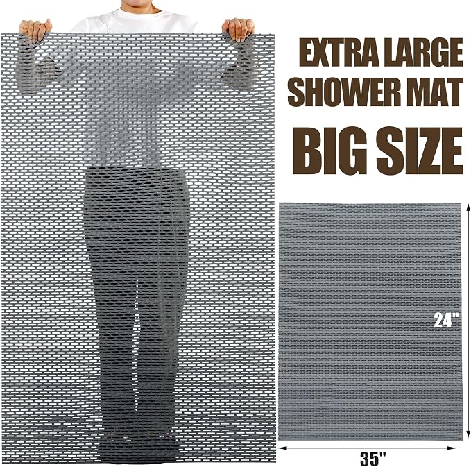 HOMBYS 35 x 24 Extra Large Shower Mat - Image 3