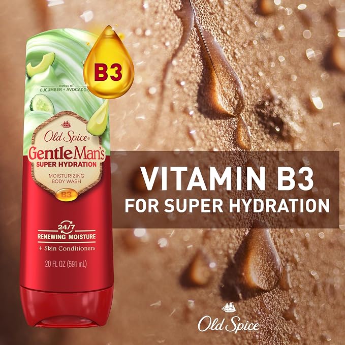 Old Spice Super Hydration Body Wash GentleMan’s Blend, Cucumber + Avocado Oil - Image 6