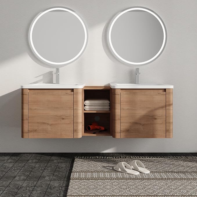 60 Inch Wall-Mounted Vanity by Malwee-SweetStar