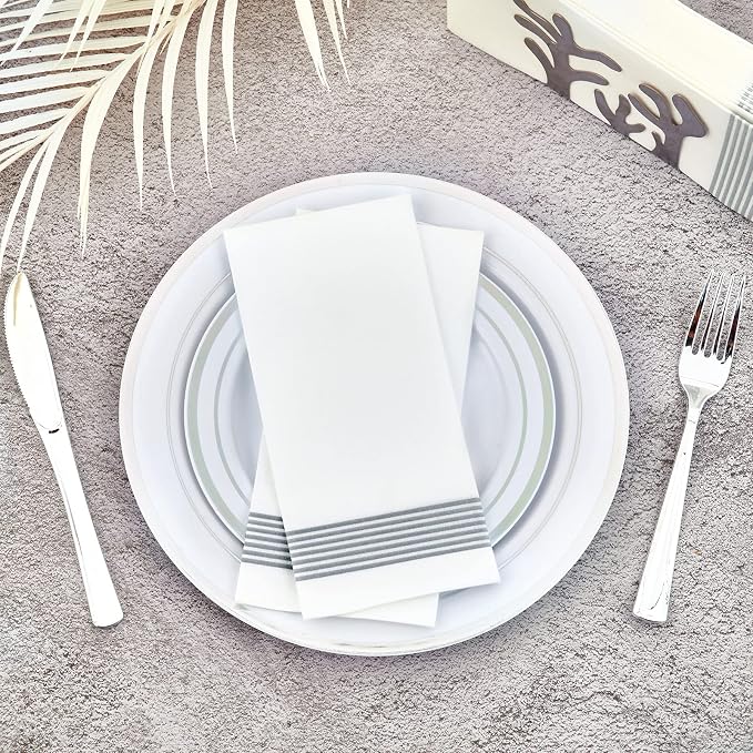 LITOPAK 100 Pack Guest Towels Disposable, Soft And Absorbent Bathroom Napkins - Image 4