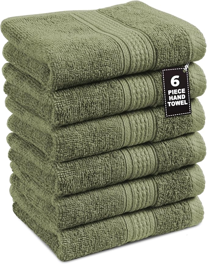 LANE LINEN 6 PCs Hand Towel Set by LaneLinen
