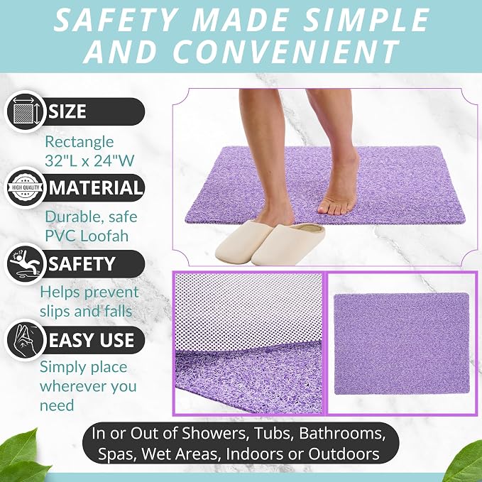 Enkosi Loofah Non-Slip Shower Mat - Image 3