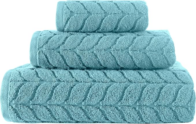 BAGNO MILANO Turkish Bath Towels, Soft Plush Jacquard Luxury Bath Towels - Image 2