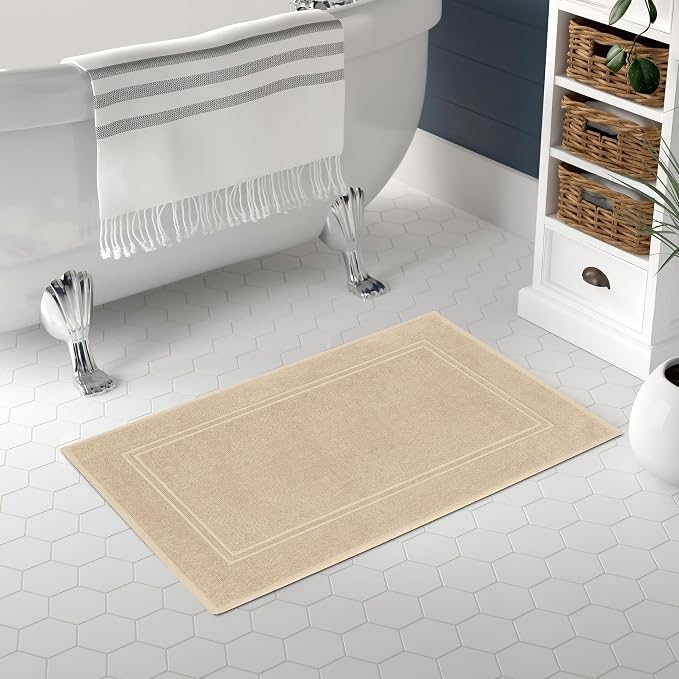 Tens Towels Pack of 2 Bath Mats 100% Cotton, 20 x 32 Inches, Super Absorbent - Image 2