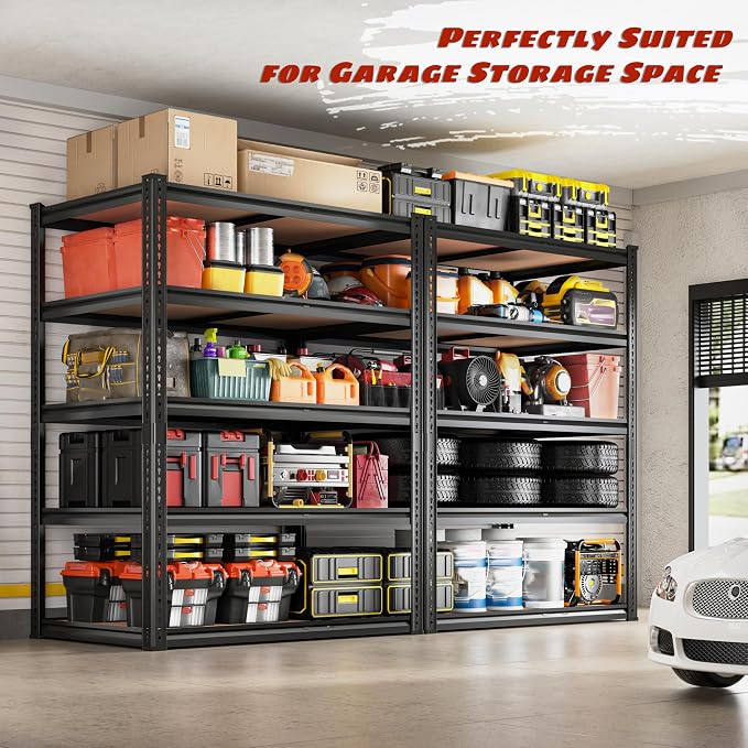 2050LBS Storage Shelves Heavy Duty 5 Tier Garage Storage Shelving, Adjustable - Image 4