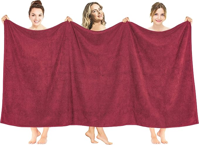 American Soft Linen Oversized Bath Sheet 40x80 Extra Large by AmericanSoftLinen