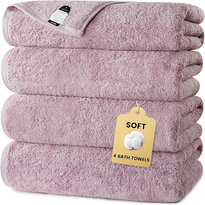 SEMAXE 4-Pack Luxury Bath Towels by SEMAXE