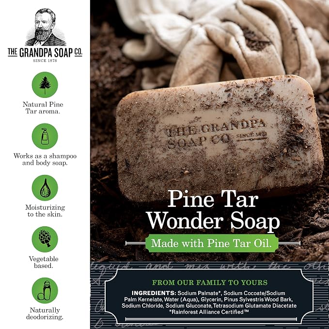 Grandpa's Brands Pine Tar Soap, 4.25 Ounce - Image 2