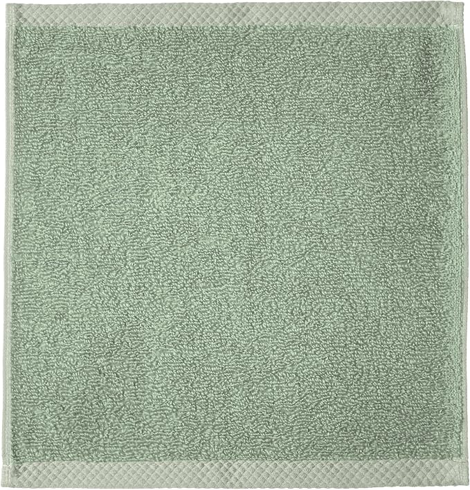 Amazon Basics Cotton Washcloths, Seafoam Green - Image 5