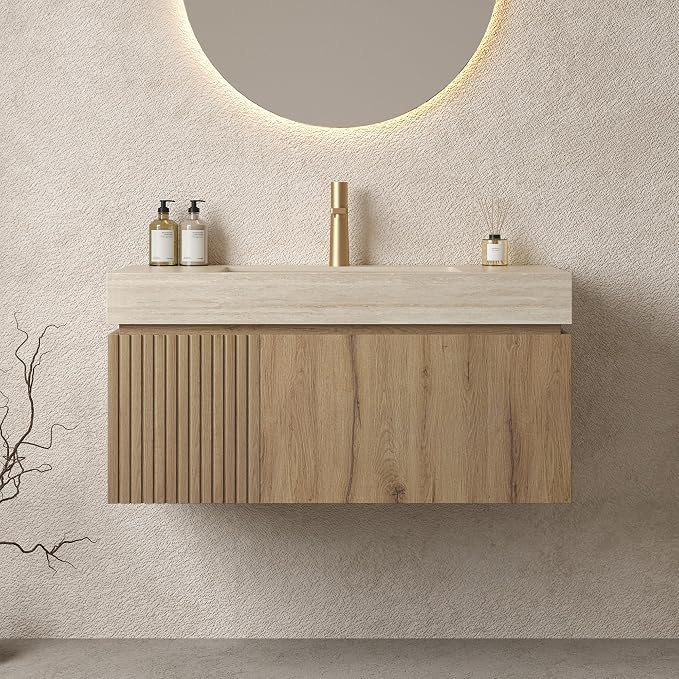 LKTART Floating 36 Inch Bathroom Vanity by LKTART