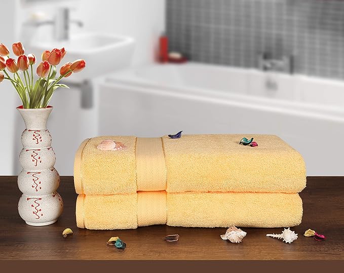 GLAMBURG 700 GSM Premium Cotton 2-Pack Oversized Extra Large Bath Sheet Set - Image 4