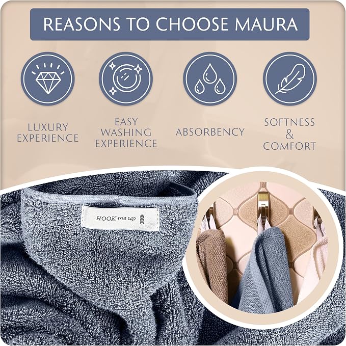 MAURA Basics Hand Towels for Bathroom - Image 5