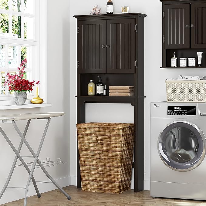 UTEX Bathroom Storage Over The Toilet, Above Toilet Storage Cabinet Organizer - Image 3