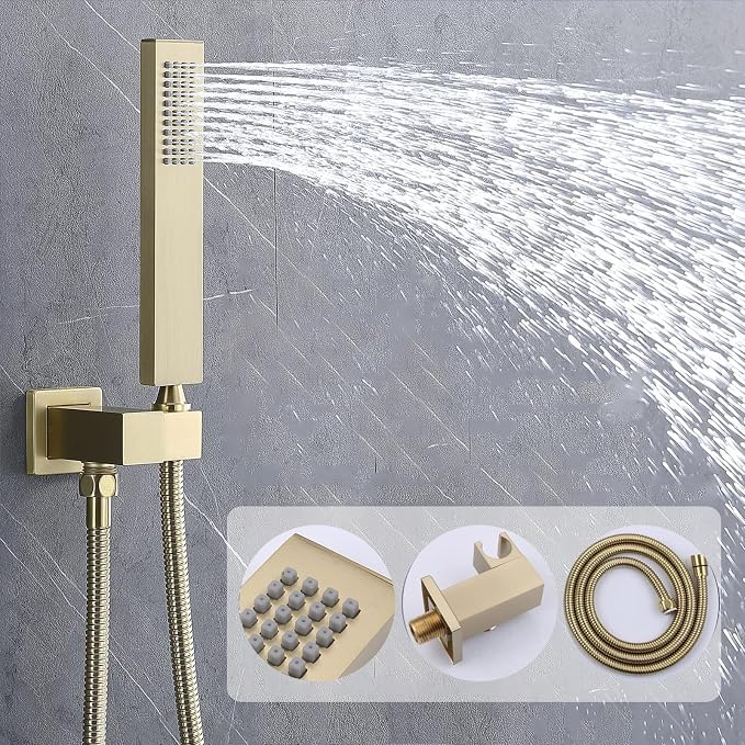 Thermostatic Shower System Brushed Gold Shower Faucet Set, Four Modes Shower - Image 4