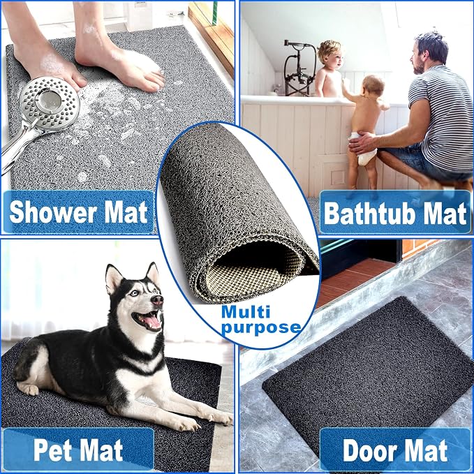 Shower Mats Non Slip for Elderly, 24x32’’Lager Loofah Loofah Bath Mats for - Image 6