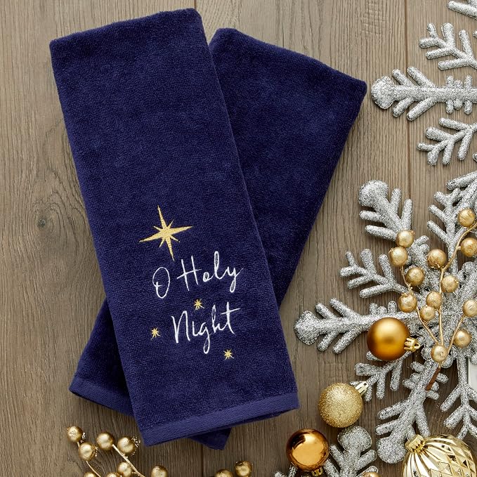 SKL Home Religious/Christmas/Winter O Holy Night Hand Towel 2pc Set - Image 4