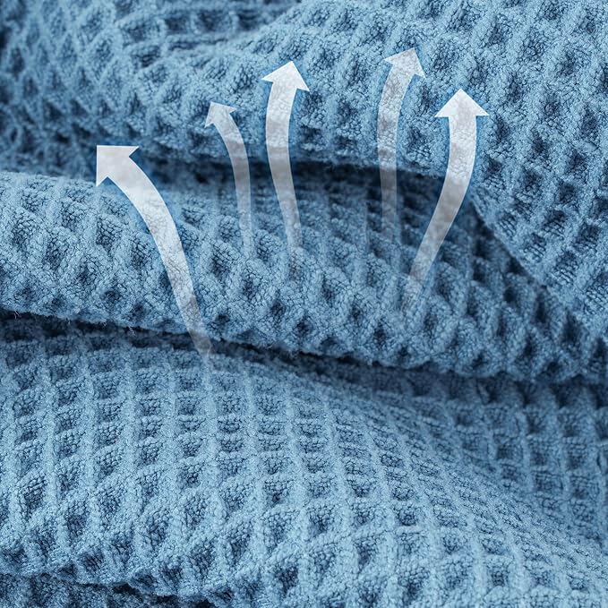Microfiber Waffle Hand Towels, 4 Pieces, Fast Drying, Lint Free - Image 2