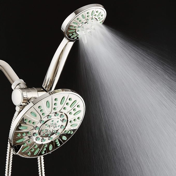 AquaDance Antimicrobial/Anti-Clog High-Pressure 30-setting Rainfall Shower Combo - Image 7