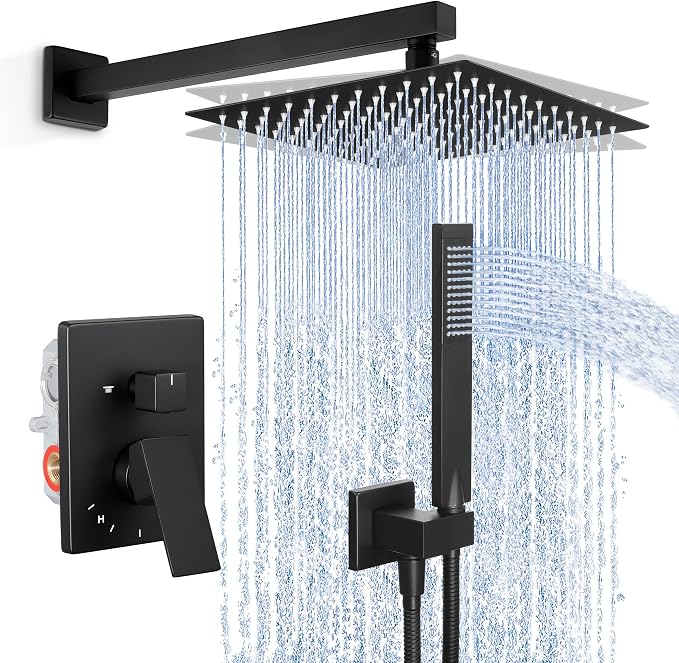 KES Shower Faucet Set, 10 Inches Rain Shower Head by KES