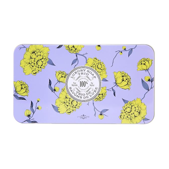 La Chatelaine Luxury Bar Soap Trio Gift Set Tin | Made in France | Natural and - Image 2