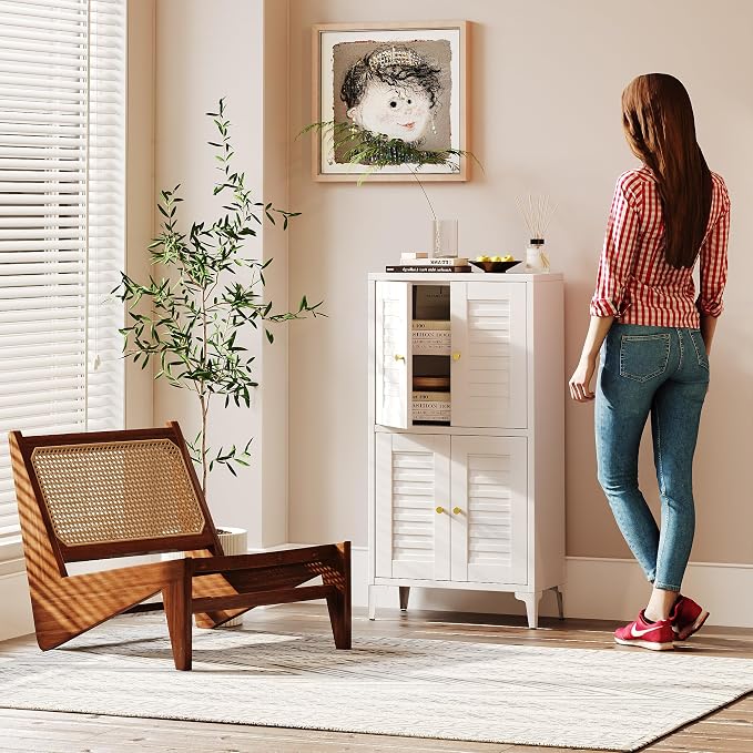 45.87''H Metal Bathroom Floor Storage Cabinet - Image 2