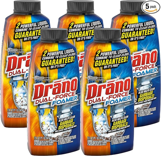 Drano Dual-Force Foamer Clog Remover, 17 oz by Drano