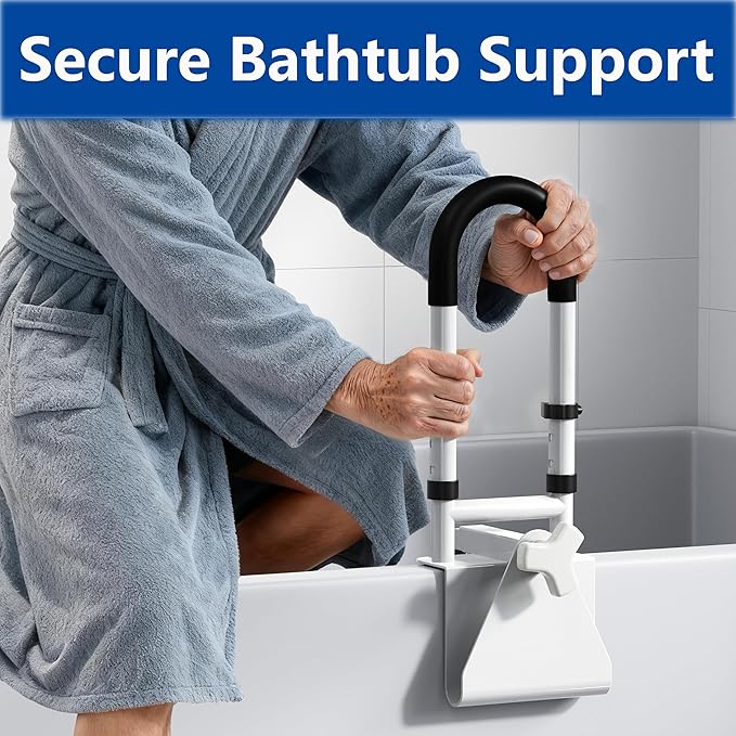 Adjustable Bathtub Safety Rail: Shower Grab Bar Handle - Image 6