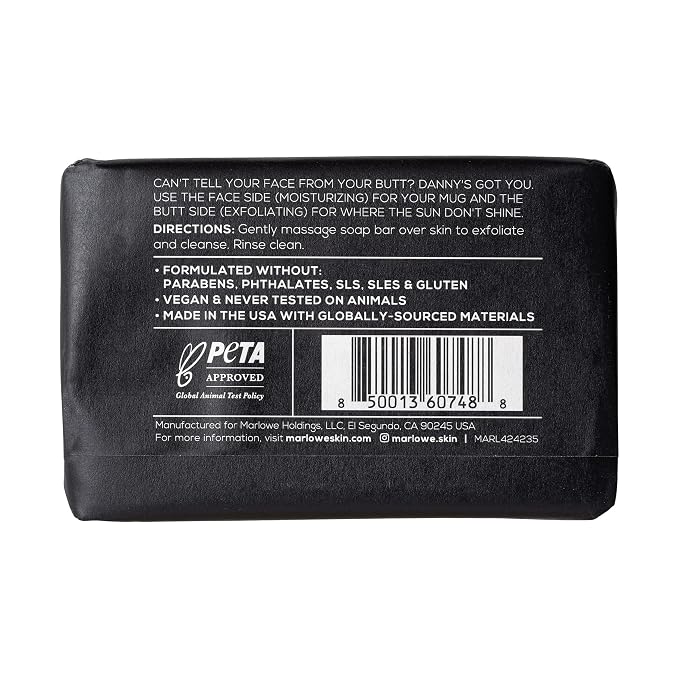 MARLOWE. No. 069 Butt Face Mens Soap, 7 Oz, Double Sided Moisturizing & Body - Image 7