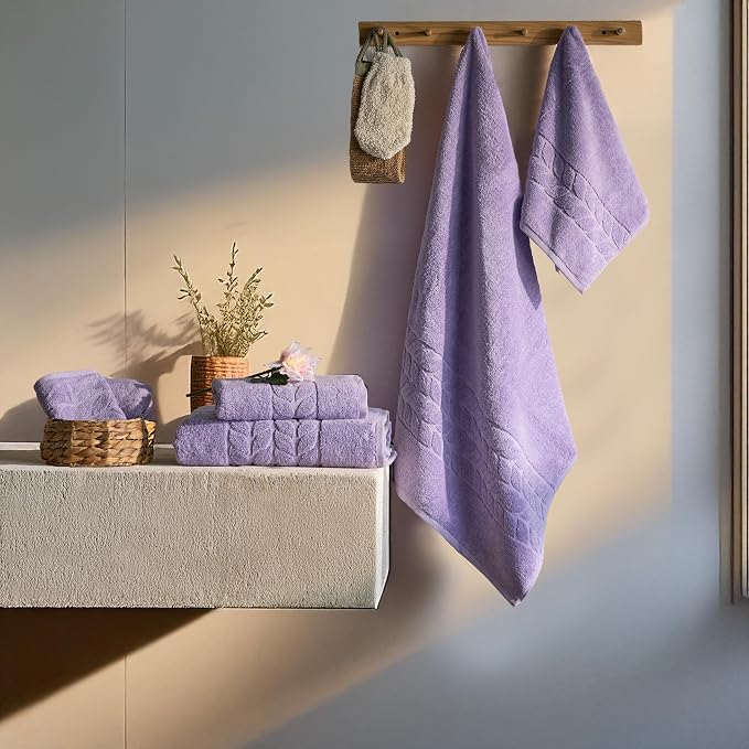 BAGNO MILANO Organic Turkish Cotton Bath Towels, Luxury Jacquard Collection - Image 8