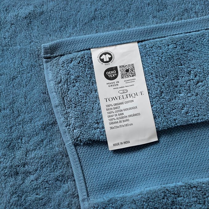 TOWELTIQUE- Organic Cotton Luxury Bath Towels Pack of 4 GOTS & Oeko- TEX - Image 4