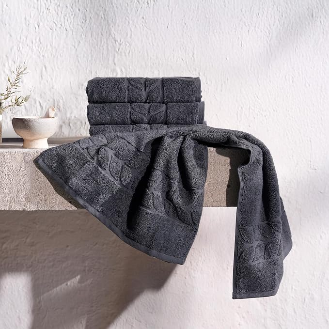 BAGNO MILANO Organic Turkish Cotton Bath Towels, Luxury Jacquard Collection - Image 7