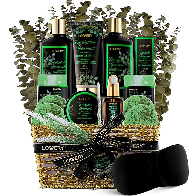 Christmas Eucalyptus Spearmint Bath Set, Home Spa Set by LOVERY