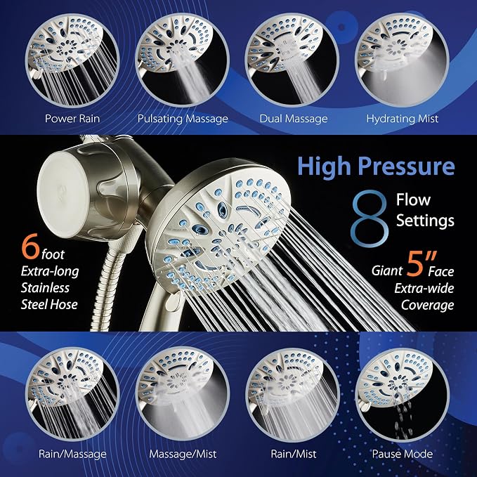 AquaCare Magneton 8-setting Magnetic Docking Hand Shower - Image 2