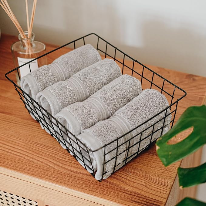 Milara Turkish Super-Plush Wash Cloths Set 4-Piece | Premium 100% Cotton - Image 2