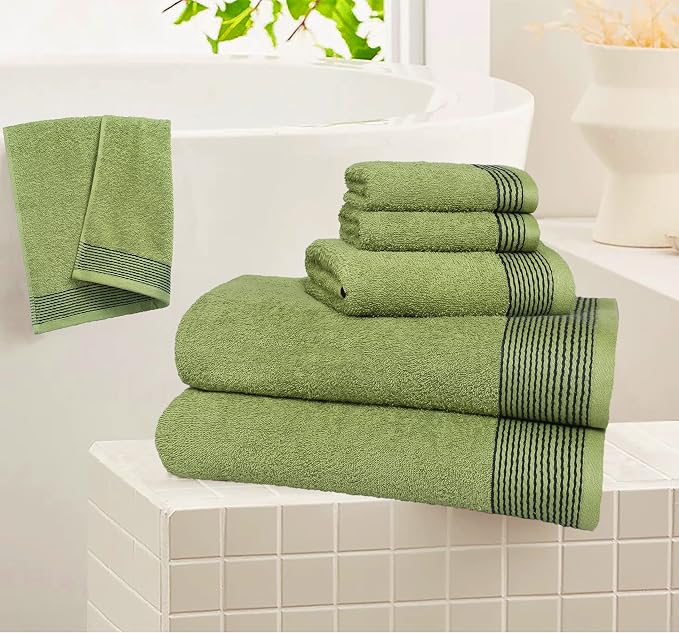 Belizzi Home 100% Cotton Ultra Soft 6 Pack Towel Set, Contains 2 Bath Towels - Image 4