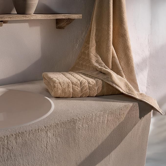 BAGNO MILANO Organic Turkish Cotton Bath Towels, Luxury Jacquard Collection - Image 5