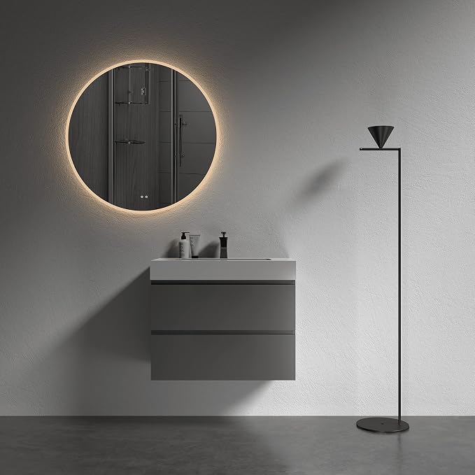 Alice 30 Inch Modern Grey Bathroom Vanity - Image 6