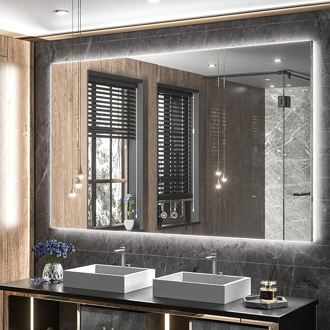 TETOTE 48 x 30 LED Backlit Bathroom Mirror by TETOTE