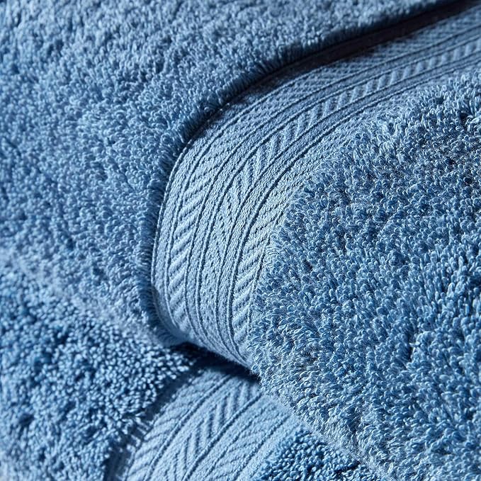 Christy Renaissance 6 Piece Blue Towel Set | 100% Egyptian Cotton | Luxury - Image 3