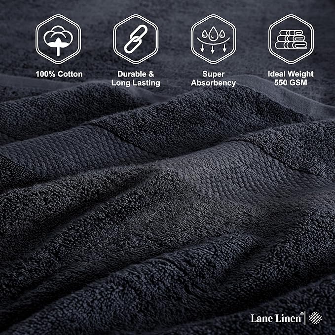LANE LINEN Bath Towels 4 Pack - Image 6