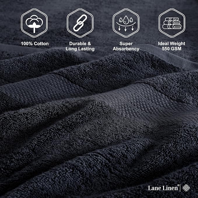 LANE LINEN 100% Cotton Luxury Towel Set - Image 6