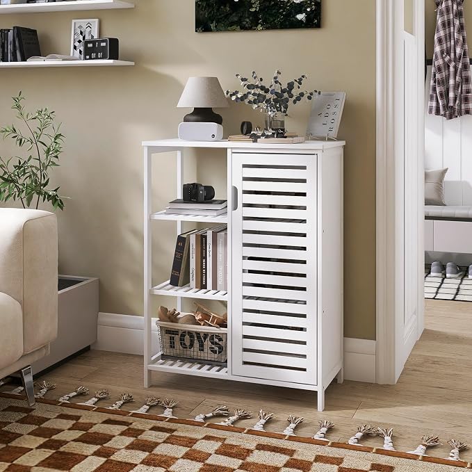HITNET Bathroom Cabinet Freestanding, Bamboo Floor Cabinet, Side Storage - Image 7