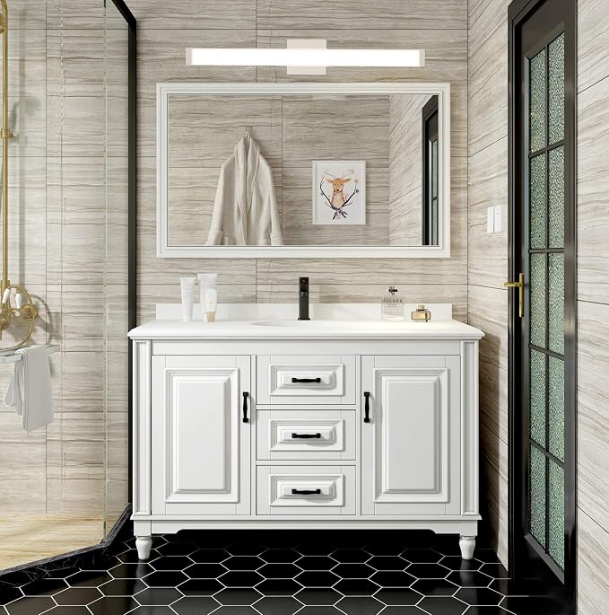 Bathroom Vanity Light Brushed Nickel Square LED 24 inch 14W Dimmable 4000K - Image 6