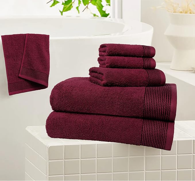 Belizzi Home 100% Cotton Ultra Soft 6 Pack Towel Set, Contains 2 Bath Towels - Image 4