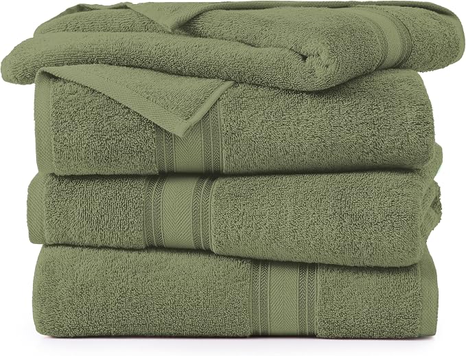 Lane Linen 100% Cotton 4 Pack Bath Towels - Image 2